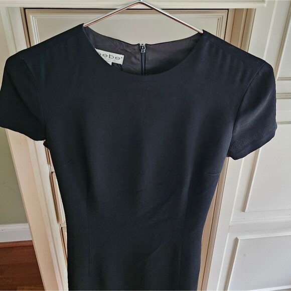 bebe Short Sleeve Black Dress Size Medium. Excellent Condition! - Picture 4 of 4